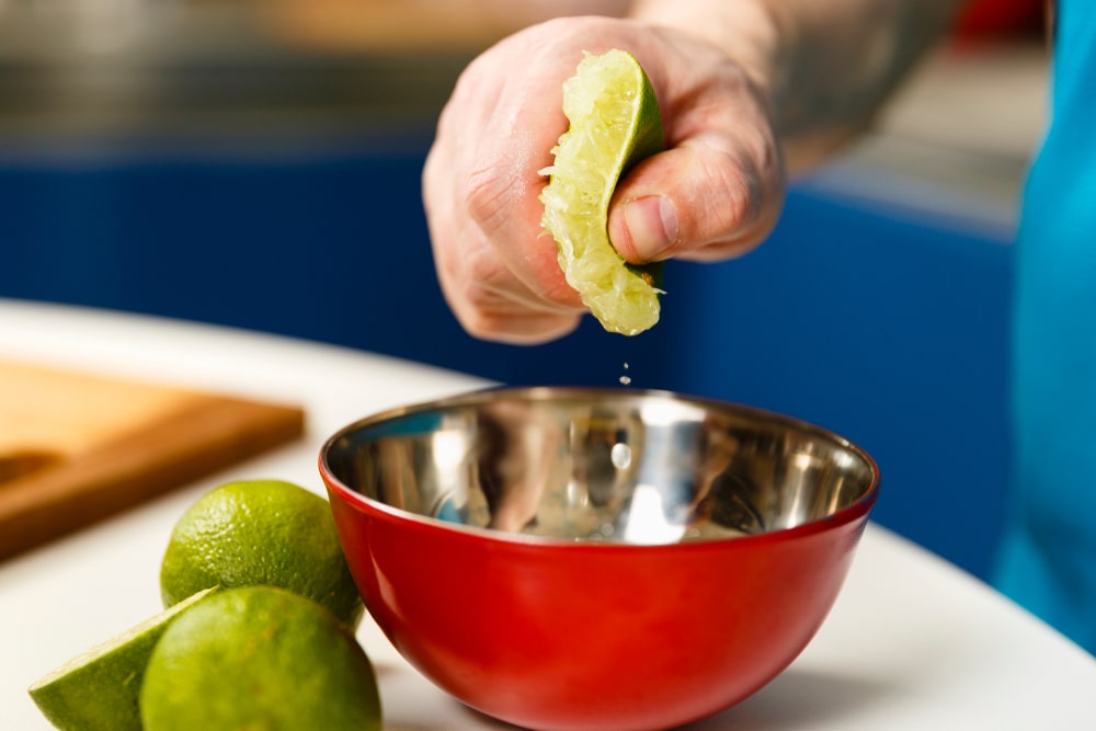 Fresh lime juice is essential for corn salsa recipe for canning for both safe canning progress and unique flavor