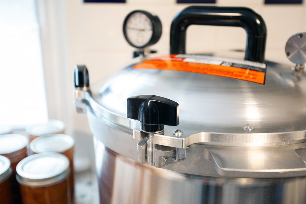 In contrast when it comes to pressure canning jars don't have to be completely submerged in water