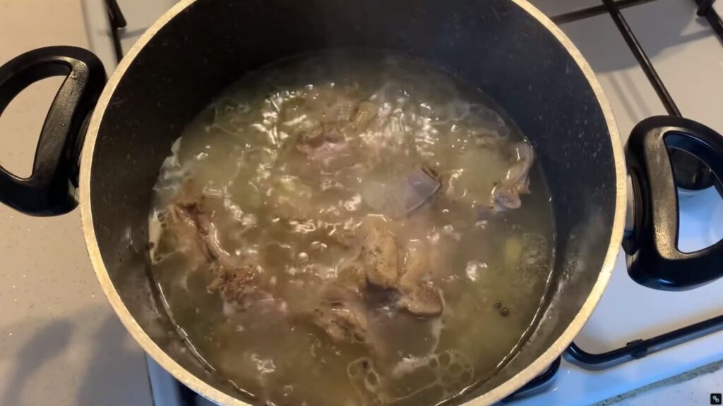 Making the soup and season it according to your own taste