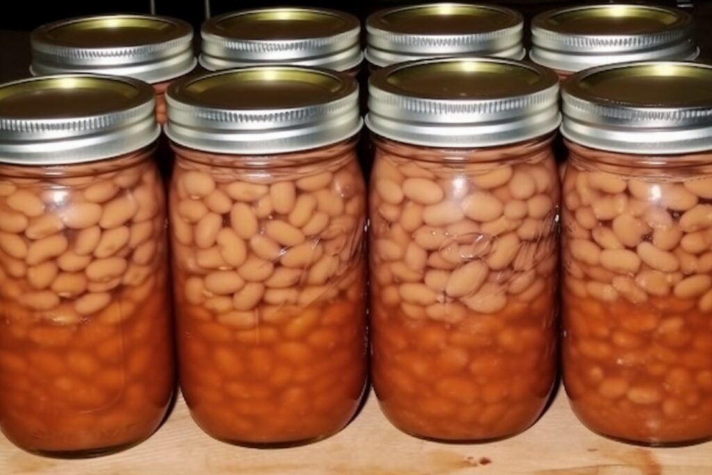 Sealing your dried pinto beans jars and ready to store now