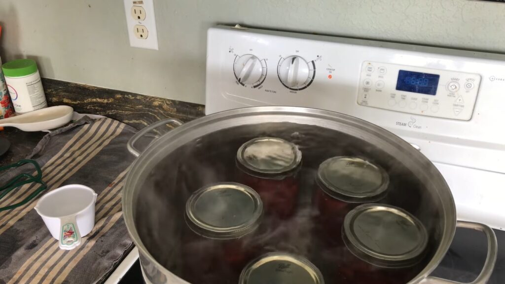 You can follow the suggest time for canning process within our recipe for canned strawberry pie filling