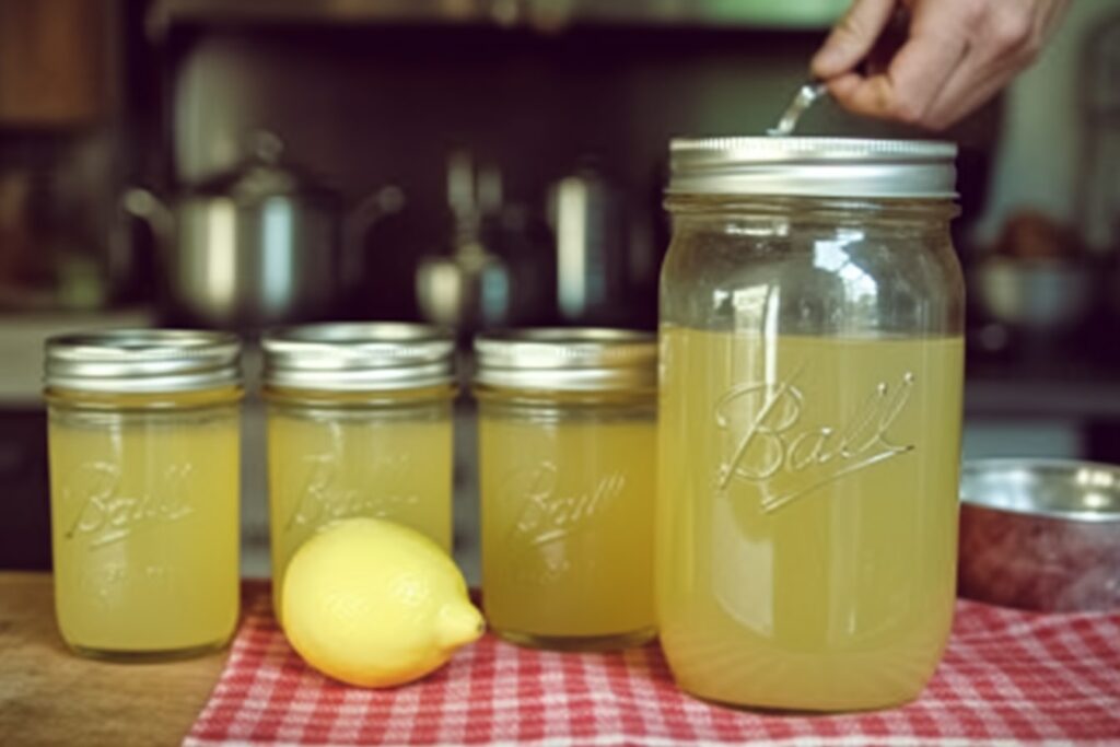 The concept for canning lemonade is pretty similar to concentrate