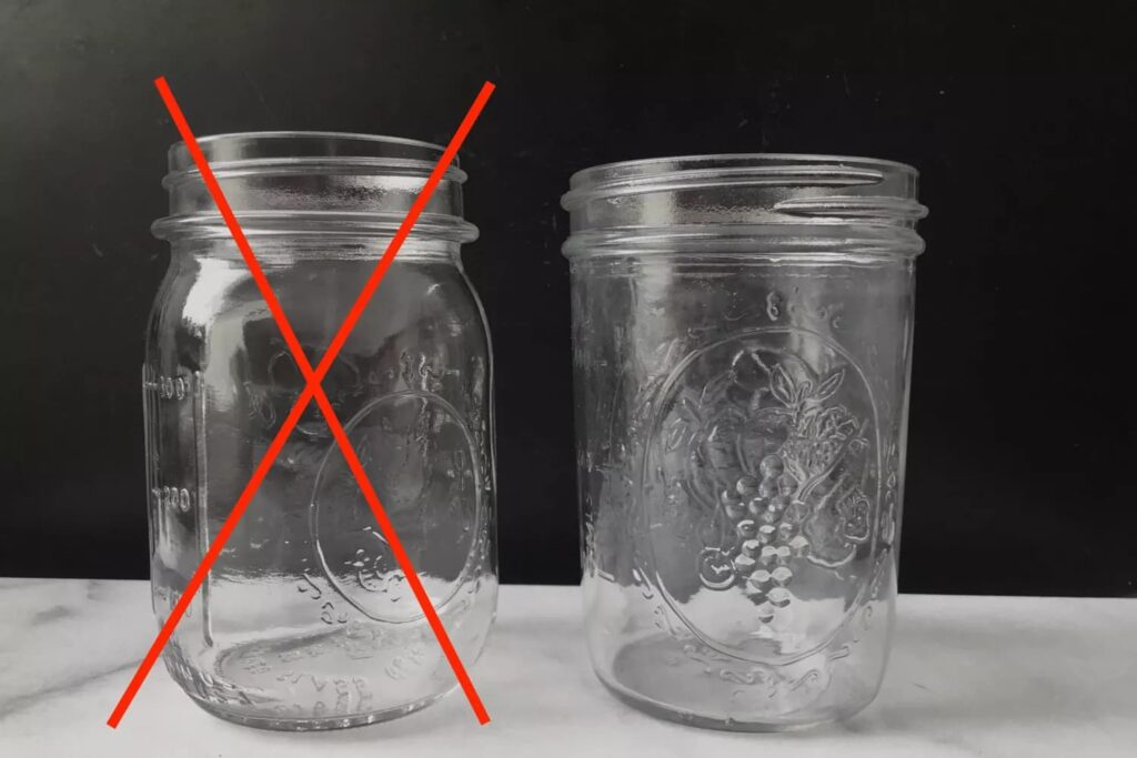When it comes to freezing mason jar, make sure you use tapered ones