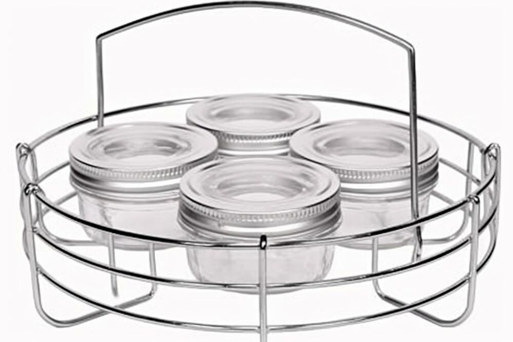 canning without a canner you can use metal trivet or rack that come with your stockpot,use DIY rack still ok