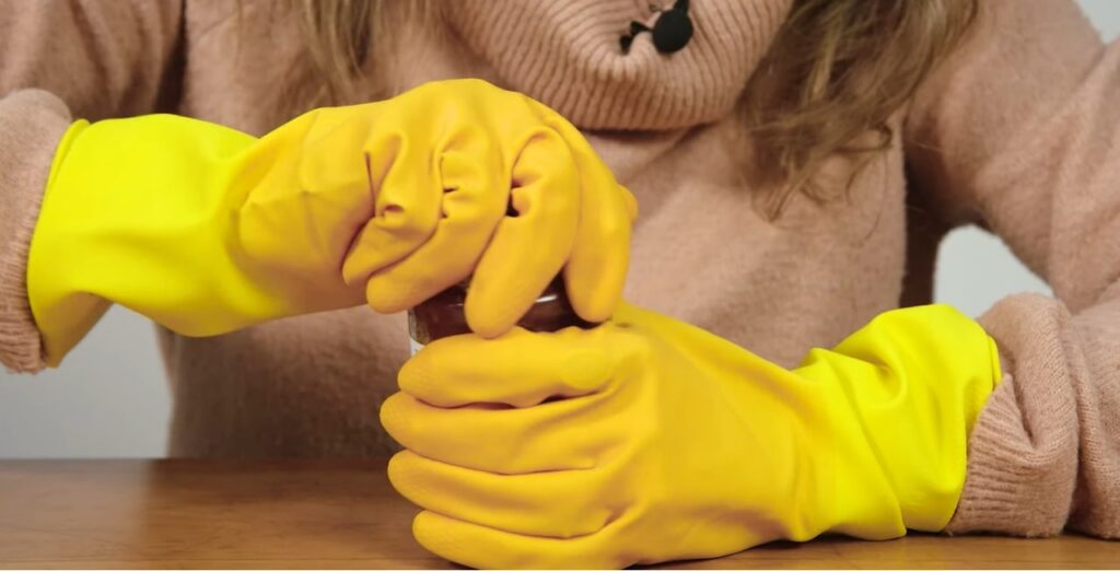 how to open a sealed mason jar rubber gloves improve your grip, making it simpler to twist open